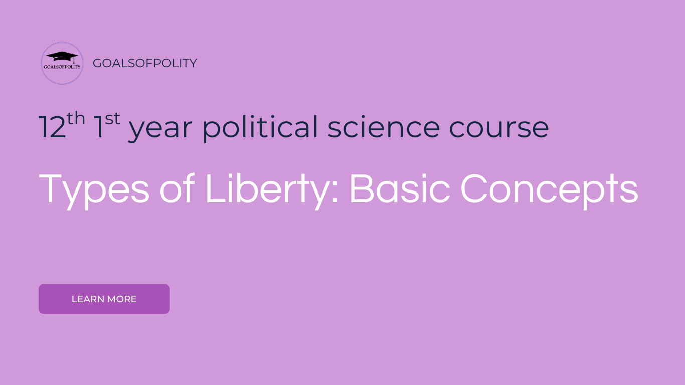 Types of Liberty: Basic Concepts
