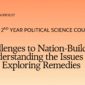 Nation Building Issues and Exploring Remedies 12th 2nd 85x85