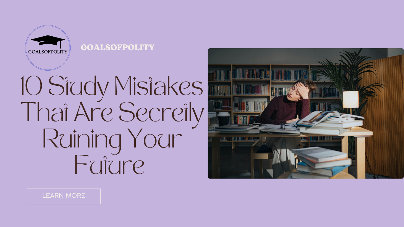 10 Study Mistakes That Are Secretly Ruining Your Future 