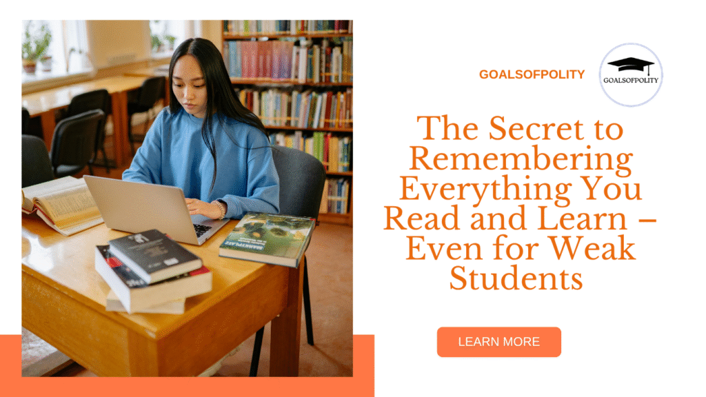 How Struggling Students Can Remember Everything Without Stress 