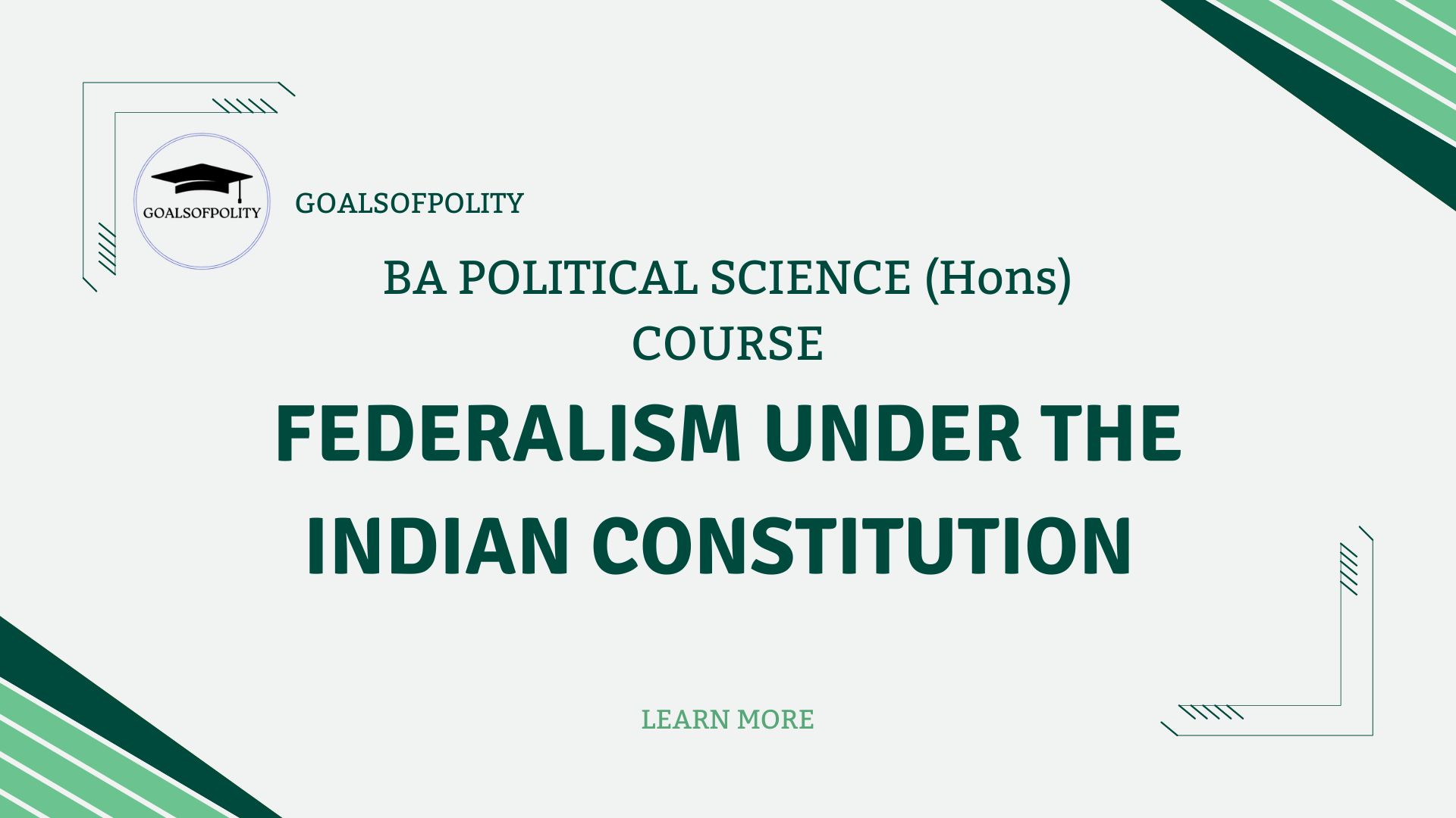 Federalism under the Indian Constitution