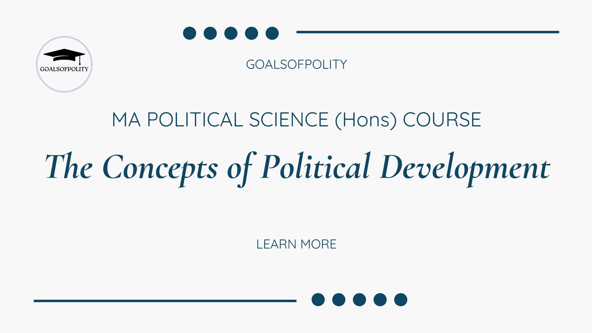 The Concepts of Political Development